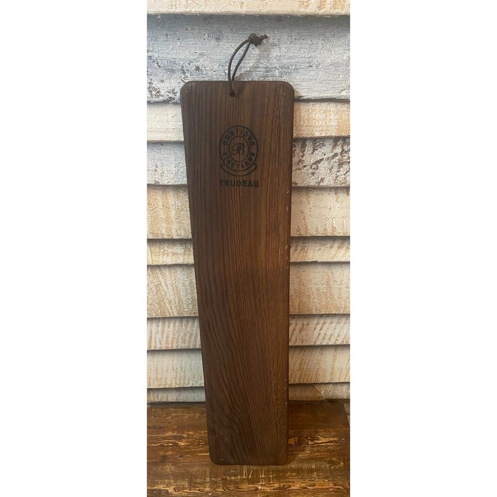 Trudeau Boutique Vineyards Wood Charcuterie Board, Made Of French Oak Barrels